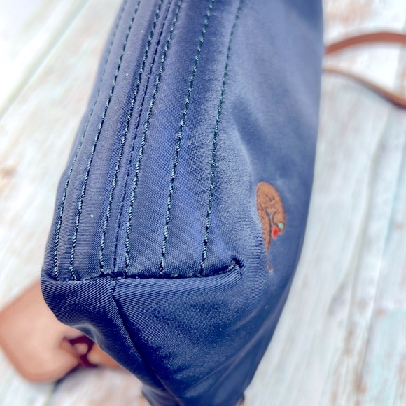 🦆 DOONEY & BOURKE NAVY BLUE NYLON POUCHETTE CROSSBODY VINTAGE - Picture 6 of 10